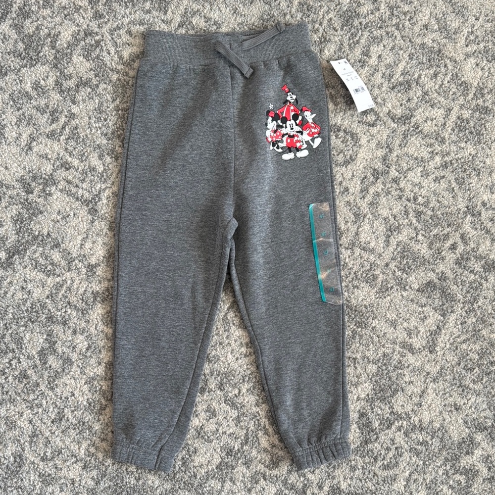 Disney Mickey & Friends Gray Kids Jogger Sweatpants